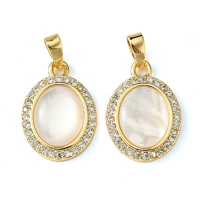 Brass Micro Pave Clear Cubic Zirconia Pendants KK-M277-07C-G-1