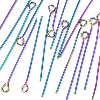 304 Stainless Steel Eye Pins STAS-YW0001-40-1