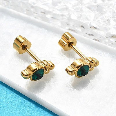 Ion Plating(IP) 304 Stainless Steel Stud Earrings EJEW-A118-17G-01-1