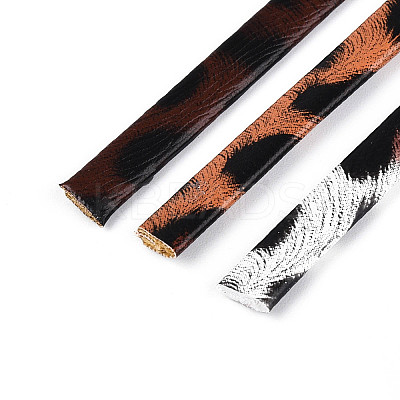 5M Flat Leopard Print PU Leather Double Fold Bias Tape LC-N006-03C-1