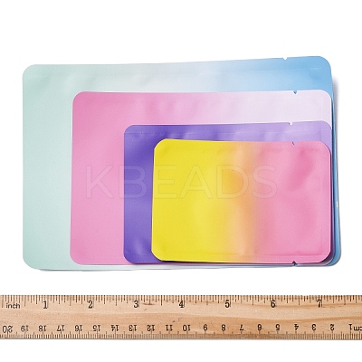 50Pcs 4 Style Two Tone Rectangle Plastic Zip Top Gift Bags OPP-FS0001-19A-3-1