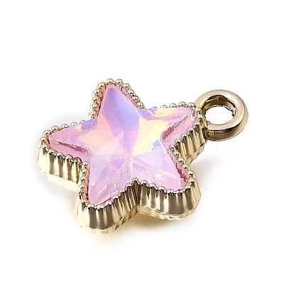 UV Plating Alloy and Glass Pendants GL-CBA6CEF-02G-1