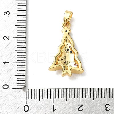 Christmas Brass Micro Pave Cubic Zirconia Pendants LS-KK-K305-07B-02-1