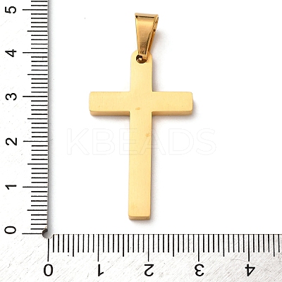 304 Stainless Steel Religion Bible Cross Pendants STAS-F323-11G-1