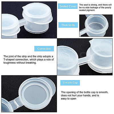 Plastic Empty Paint Cups with Lids DIY-PH0027-11-1
