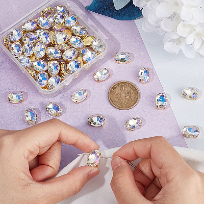 70Pcs Oval Sew on Rhinestone DIY-UN0004-22-1