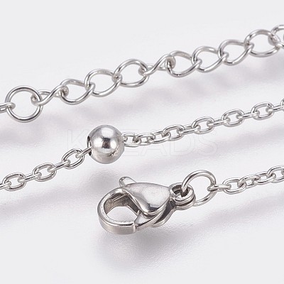Tarnish Resistant 304 Stainless Steel Cable Chain Anklets LS-AJEW-P069-03P-1