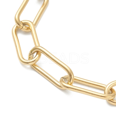 304 Stainless Steel Paperclip Chains Bracelets BJEW-I293-09G-1