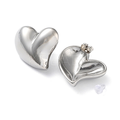 Non-Tarnish 304 Stainless Steel Stud Earrings EJEW-Z032-02P-01-1