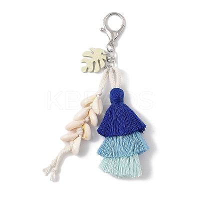 Handmade Macrame Nylon Thread Pendant Decorations HJEW-P019-11P-03-1