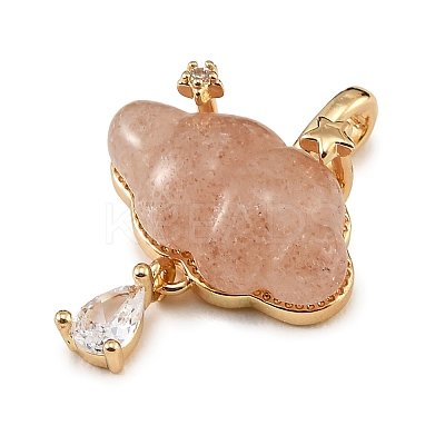 Natural Strawberry Quartz Carved Pendants GG-CBA5963-03C-1
