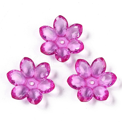 Transparent Acrylic Bead Caps OACR-H118-03B-1