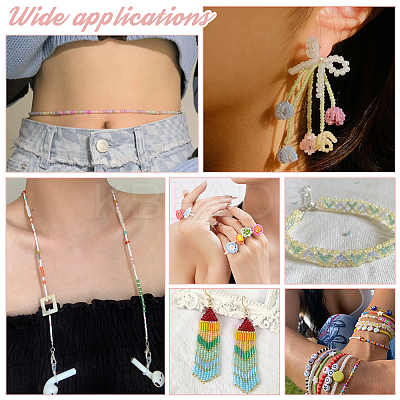 8 Bags 8 Colors Glass Round Seed Beads SEED-PH0001-93-1
