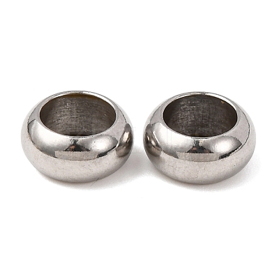 Tarnish Resistant Rondelle 304 Stainless Steel Beads STAS-N020-01-10mm-1