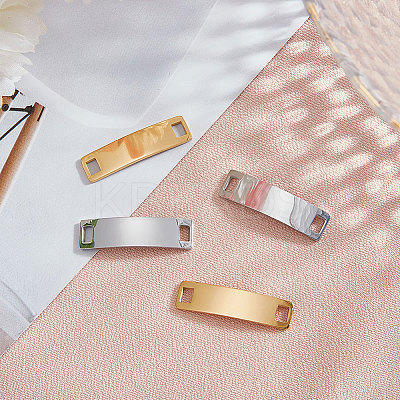 4Pcs 2 Colors 304 Stainless Steel Shoelace Charms STAS-UN0050-21-1