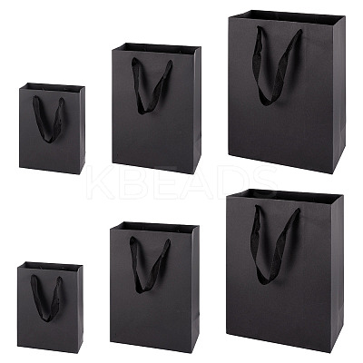 15Pcs 3 Sizes Rectangle Paper Gift Storage Tote Bags with Handle ABAG-TA0001-73B-1