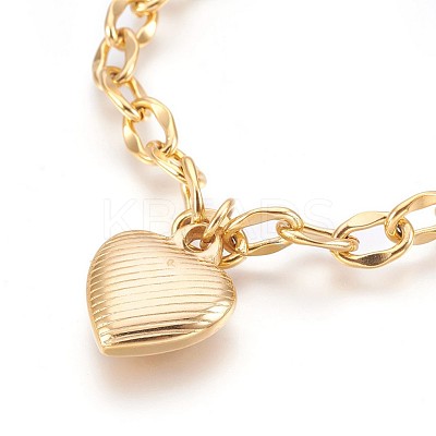 Ion Plating(IP) 304 Stainless Steel Pendant Bracelets BJEW-P237-05G-1