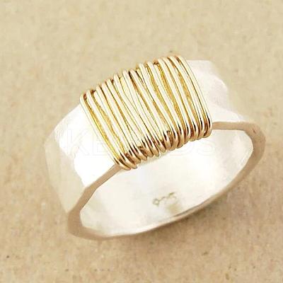 Zinc Alloy Wire Wrapped Finger Rings for Women FS-WG4DD4C-04-1