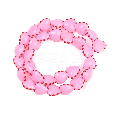 Opaque Glass Enamel Beads GLAA-F133-01-1