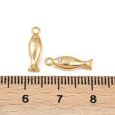 Ocean Theme Brass Micro Pave Cubic Zirconia Pendants X1-KK-F902-08A-G-1