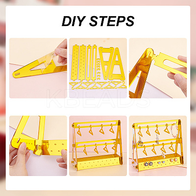 1 Set Opaque Acrylic Earring Display Stands EDIS-PH0001-23-1