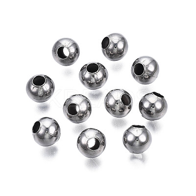 Round 304 Stainless Steel Beads STAS-TAC0004-8mm-P-1