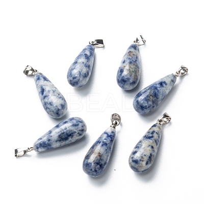 Natural Blue Spot Jasper Pendants G-F707-13-1