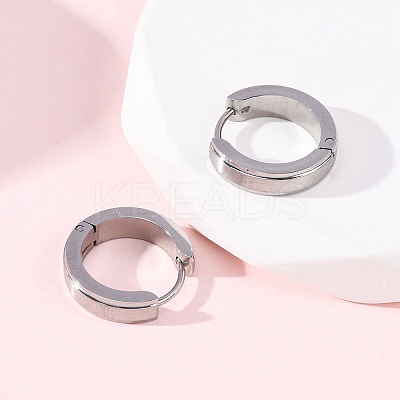 304 Stainless Steel Hoop Earrings EJEW-D331-19A-P-1