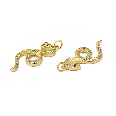 Brass Micro Pave Cubic Zirconia Pendants KK-E068-VB002-1