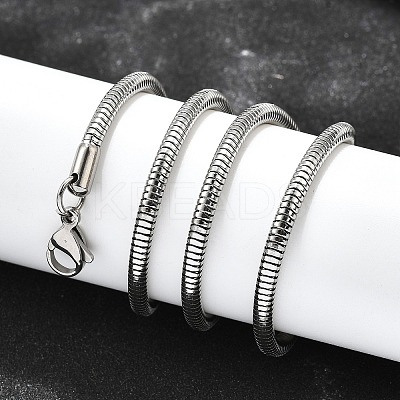 Tarnish Resistant 304 Stainless Steel Snake Chain Necklaces STAS-M174-005P-3.2A-1