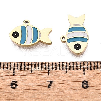 Ion Plating(IP) 316L Surgical Stainless Steel Charms STAS-D035-01B-G-01-1