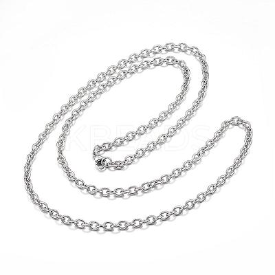 Non-Tarnish 304 Stainless Steel Cable Chains Necklaces NJEW-G283-02P-1