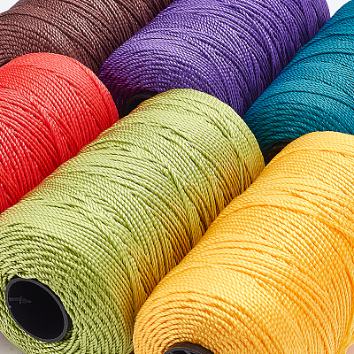 6 Roll 6 Colors 3-Ply Polypropylene Fiber Ice Silk Hand Knitting Light Body Yarn OCOR-WR0001-41-1