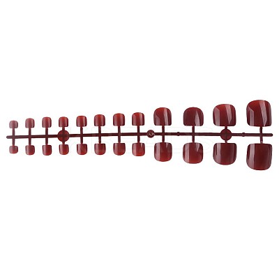 Full Cover Fake Toenails Solid Color Plastic Feet Nails Artificial Toe Nail Tips MRMJ-T078-246X-1