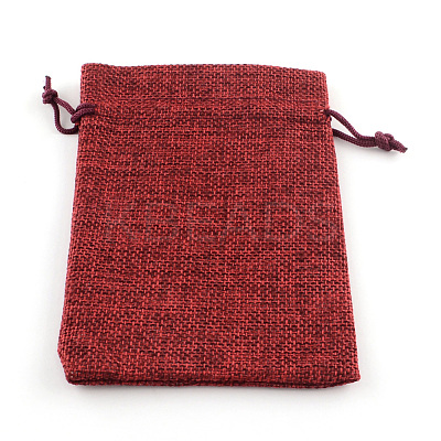 Burlap Packing Pouches Drawstring Bags ABAG-Q050-15x20-06-1