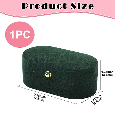 1Pc Rectangle Velvet Couple Rings Boxes CON-YW0001-96A-1