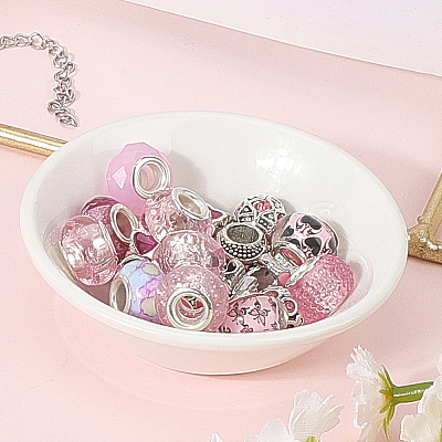 Alloy Rhinestone/Resin European Beads MPDL-SC0001-11A-1