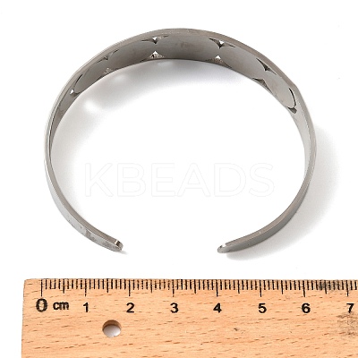 201 Stainless Steel Cuff Bangles for Women LS-BJEW-F507-04P-1