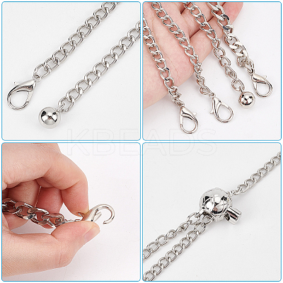 1Pc Adjustable Iron Curb Chain Crossbody Bag Handles FIND-WR0006-33-1