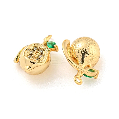 Brass Micro Pave Cubic Zirconia Pendants KK-K369-02G-06-1