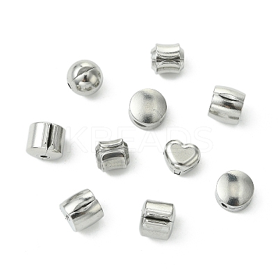 12Pcs 6 Styles 304 Stainless Steel European Style Clasps STAS-CJ0002-77-1