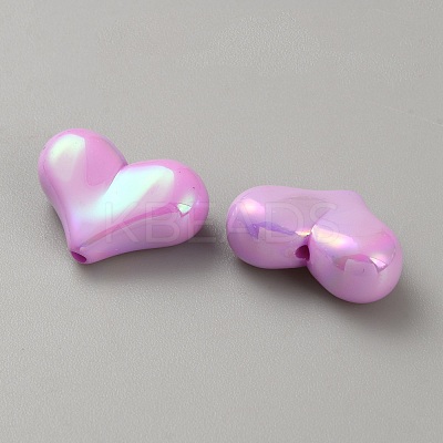 10Pcs Opaque Acrylic Beads LS-SACR-WH0008-020F-1
