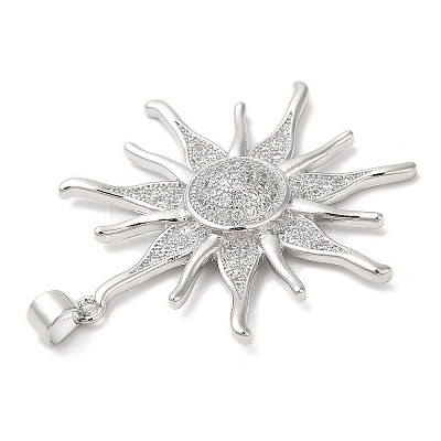 Brass Micro Pave Cubic Zirconia Pendants KK-Q775-06P-1