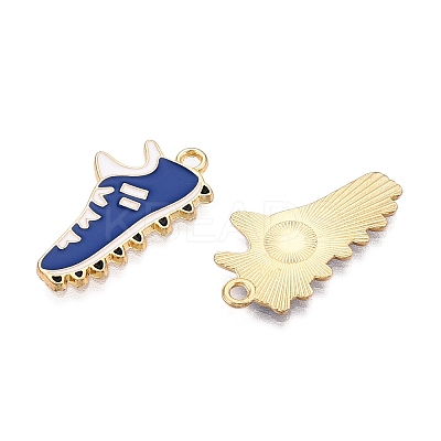 Rack Plating Alloy Enamel Pendants ENAM-N056-387KCG-02-1