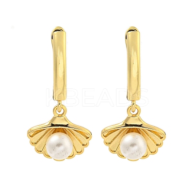 Brass Hoop Earrings EJEW-I307-01G-1