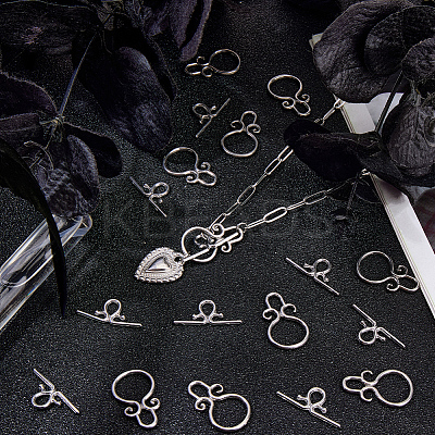 10Pcs 304 Stainless Steel Toggle Clasps STAS-BBC0008-32P-1