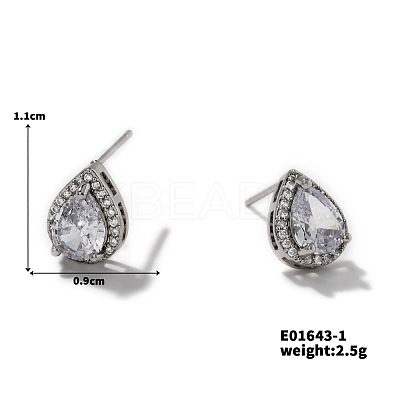 Fashionable Shiny Chic Teardrop Women's Stud Earrings NK2191-1