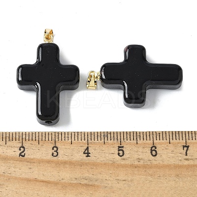 Handmade Lampwork with Brass Pendants LAMP-I030-01G-01-1