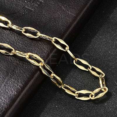 Brass Cable Chain Necklaces for Women NJEW-B157-01G-1