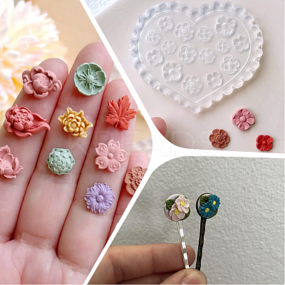 4Pcs 4 Styles Silicone Carved Molds MRMJ-SC0001-47A-1